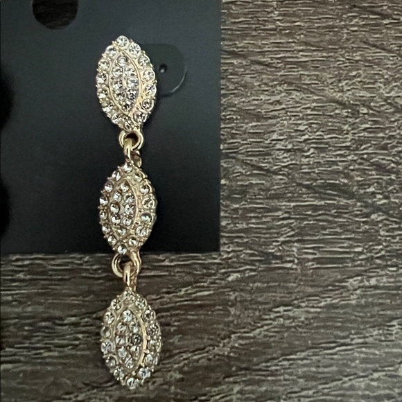 Saks Fifth Avenue Gold and Silver Drop Earrings - Picture 3 of 4